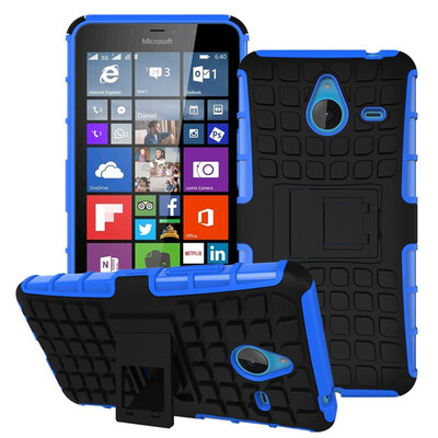 

Fivice Nokia Lumia 640 Case TPU anti-fall tire pattern back clip bracket phone case