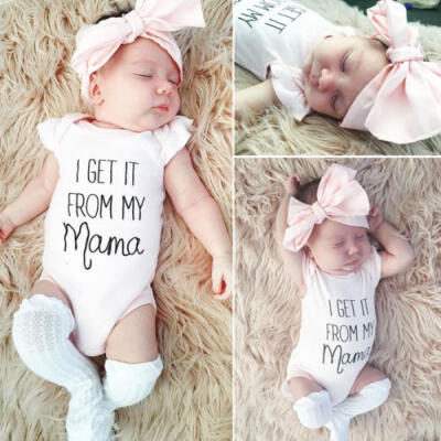 

Newborn Baby Girls Floral Romper Bodysuit Jumpsuit Headband Outfits Clothes Set