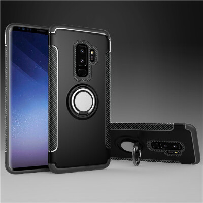 

Fecoprior Back Cover For Samsung Galaxy S9 Plus Case Car Holder Stand Hard PC Silicon Ring Suction Bracket Celulars