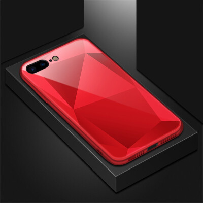 

Goowiiz Phone Case For Iphone 787 Plus8 Plus Luxury Optically square glass TPUPC Full Protective cover