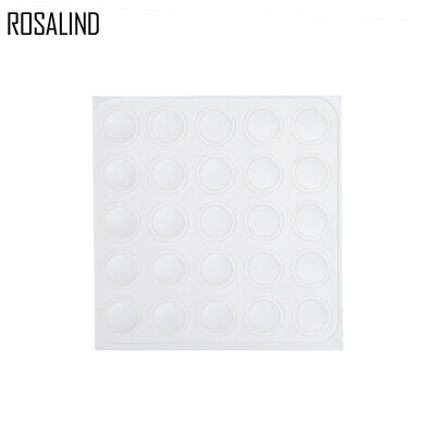 

ROSALIND 25PCSLot White Silicone Label Sticker Gel Polish Color Button UV Gel Color Adhesive Paster Manicure Nail Art Tool