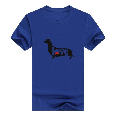 

Dachshund Gift Love Dog PAW Prints Doxie Breed Men T-Shirt