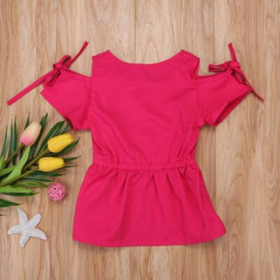 

Mother&Daughter Matching Dresses Women Girls Off Shoulder Family Clothes