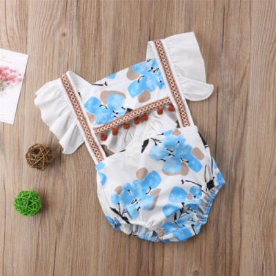 

Newborn Baby Girls Flower Backless Romper Bodysuit Jumpsuit Outfit Clothes 0-18M