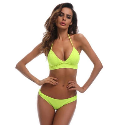 

Womens Bandage Bikini Set Push-up Padded Brazilian Triangle Swimsuit Swimwear