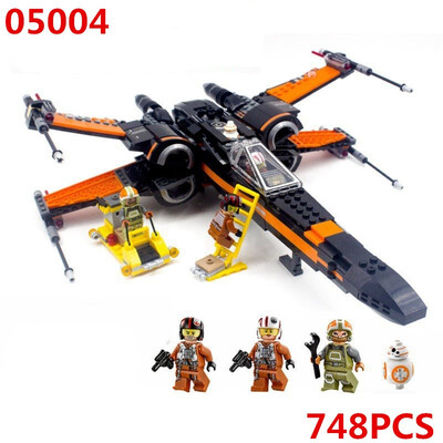 

LEPIN 05004 STAR Series First Order Poes X Fighter Assembled wing Toy Building Block legoed 75102 gift WARS