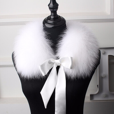 

2018 the new hot selling fox fur collar the natural fox fur collar the real fur collar child the winter fur scarf ribbon