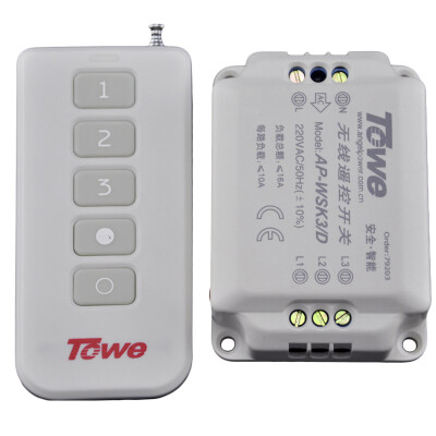 

With the (TOWE) electric lighting remote control segment switch 220V10A three independent remote control