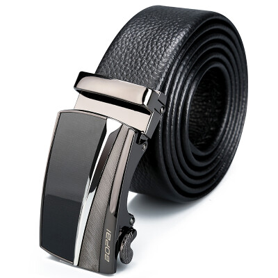 

Bo brand belts men belt belt leather automatic buckle layer of leather business wild black 713-000321