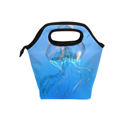 

Lunch Bag Tote Bag Transparent Jellyfish Travel Picnic Organizer Lunch Holder Handbags Lunch Bag Box