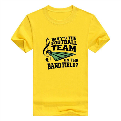 

Whys The Football Team On Band Field Marching Band Short Sleeve Mens T-Shirt
