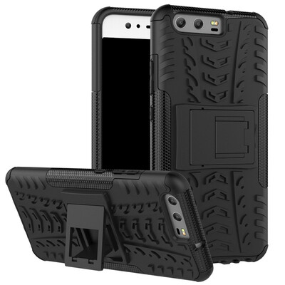 

Fivice Huawei P10 Case TPU anti-fall tire pattern back clip bracket phone case