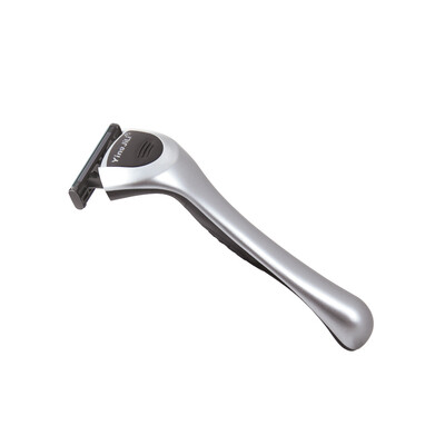 

Shaving Razor Blade Set Cartridge Handle for Men Pivoting Head Triple Blades Lubricating Strip Stainless Steel