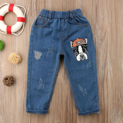 

Toddler Kids Baby Boy Girls Child Ripped Denim Jeans Pants Trousers Clothes 2-6Y