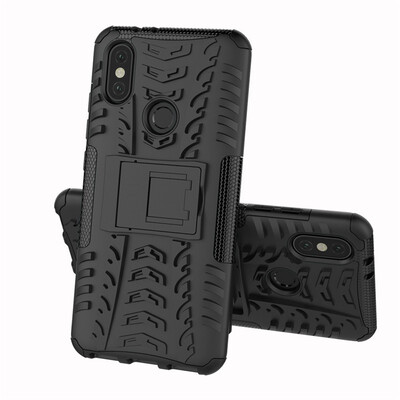 

Fivice Xiaomi MI 6XA2 Case TPU anti-fall tire pattern back clip bracket phone case