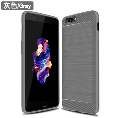

Fivice Oneplus5 case Brushed carbon fiber silicone anti-fall soft shell phone case
