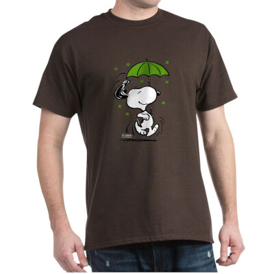 

CafePress - Snoopy Raining Clovers - 100 Cotton T-Shirt