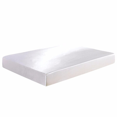 

Home Textile Satin Silk Bed Sheet Set Solid Bedding Set 3Pcs Sheet set Fitted Sheet Pillowcase King Queen Twin
