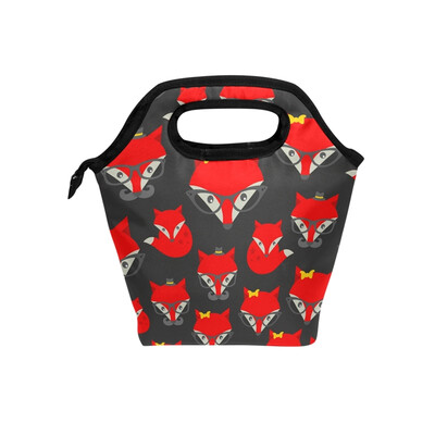 

Lunch Bag Tote Bag Red Fox Travel Picnic Organizer Lunch Holder Handbags Lunch Bag Box for Office