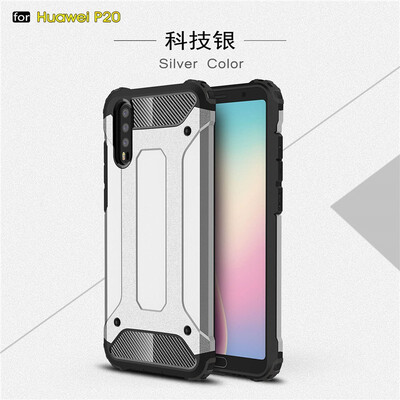 

Fivice Huawei P20 case Luxury Silicone Diamond Armor PC Hard Shell Phone Case