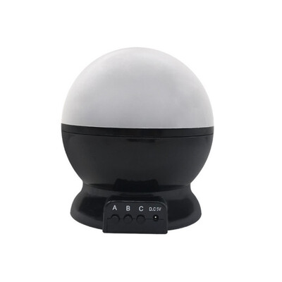 

Automatic rotation star KTV projection gift light star moon seven color USB light color drill star stage projection light