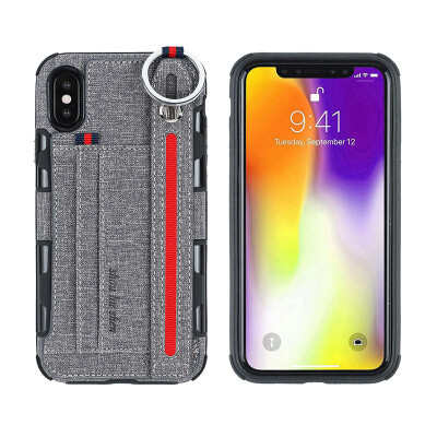 

New iPhoneXS Max Mobile Phone Case Cover Samsung Mobile Phone Card Anti-fall Cover Gray