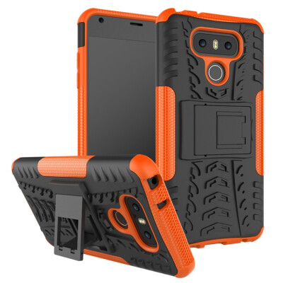 

Fivice LG G6 Case TPU anti-fall tire pattern back clip bracket phone case