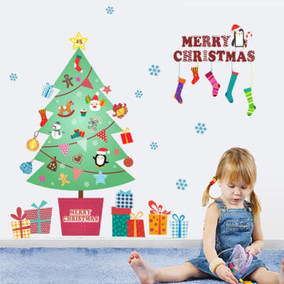

Merry Christmas Wall Art Removable Home Window Wall Stickers Decal Party Decor A