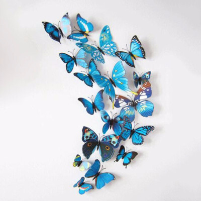 

Outdoor 12 PCS Butterfly Removable Mural Stickers Wall Stickers