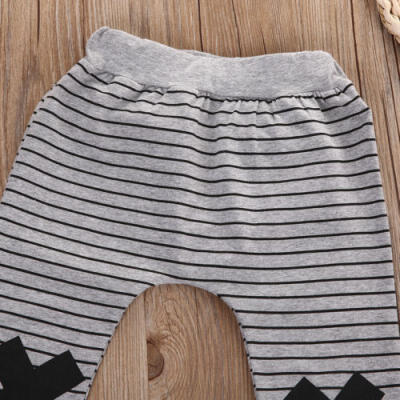 

Striped Infant Baby Boys Girls Bottoms Monster Harem Pants Leggings Trousers UK