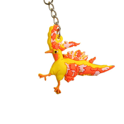 

Pocket Monsters 3D Pokemon Cartoon PVC Keychain Rubber Figure Keyring Ornament Mini Pendant Pikachu Toy Accessories