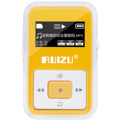 

Руи (RUIZU) X12 8G желтый спортивный клип HIFI без потерь MP3 / MP4