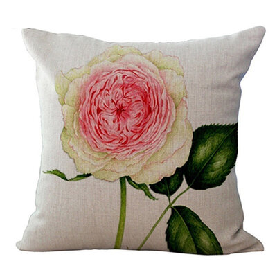 

UpperX Vintage FloralFlower flax Decorative Throw Pillow Case Cushion Cover Home Sofa Decorative 45cmx45cm