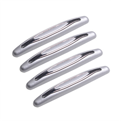 

Auto Car Door Guard Edge Corner Bumper 4PcsSet Buffer Trim Molding Protection Strip Scratch Protector Cars Door Crash Bar Silver