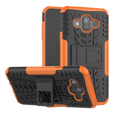 

Fivice Samsung J7 2018J737 Case TPU anti-fall tire pattern back clip bracket phone case