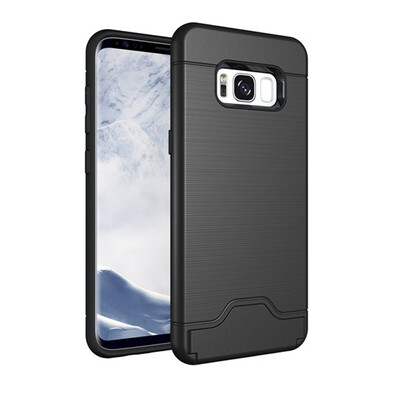 

Fivice Samsung S8 Case TPU all-inclusive anti-drop brushed card with bracket mobile phone case