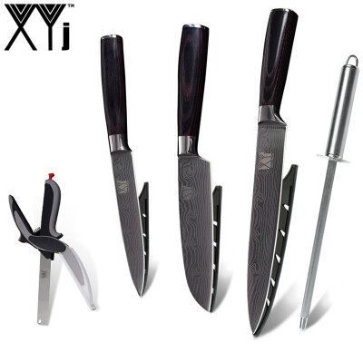 

XYj High Grade Stainless Steel Knives Bend Handle 3 piece Kitchen Knives Kitchen Accessories Tools