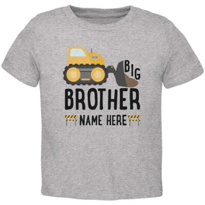 

Custom Big Brother Construction Truck Digger Name Date Toddler T Shirt