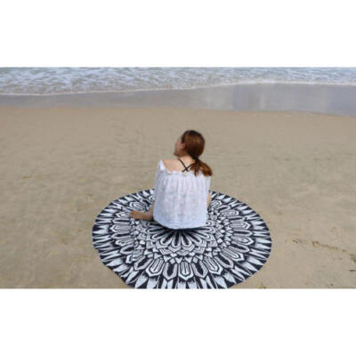 

Round Mandala Indian Hippie Boho Tapestry Beach Towel Picnic Mat Blanket US