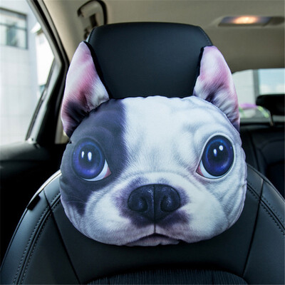 

3D animal pillow car neck pillow cartoon creative car accessories Four seasons universal