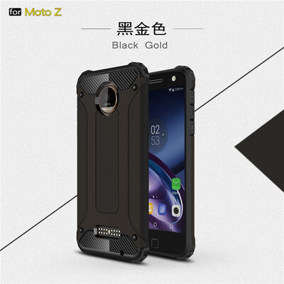 

Fivice Motorola Moto Z case Luxury Silicone Diamond Armor PC Hard Shell Phone Case