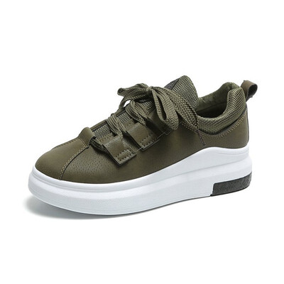 

2018 ladies shoes platform shoes sneakers women autumn shoes for women flats lace up breathable sport casual