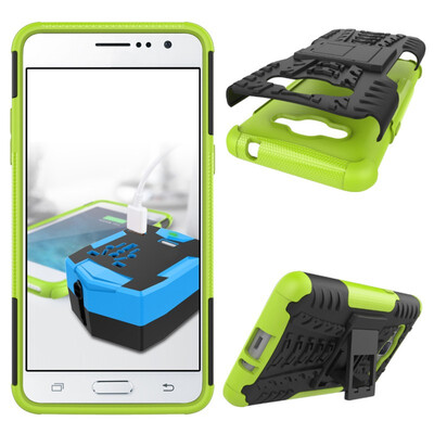 

Fivice Samsung J2 PrimeGrand Prime 2016G532 Case TPU anti-fall tire pattern back clip bracket phone case
