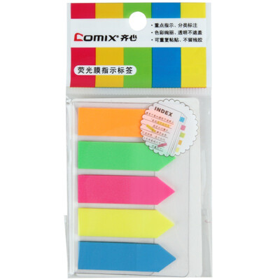 

COMIX 20 5-color fluorescent arrow labels notes convenience stickers Pepsi stickers 44x12mm office stationery D6019