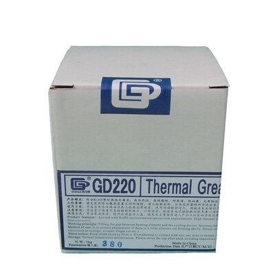 

GD Brand GD220 Thermal Paste Grease Silicone Heat Sink Compound Gray Net Weight 1000 Grams For LED GPU CPU Cooler Fan Can CN1000