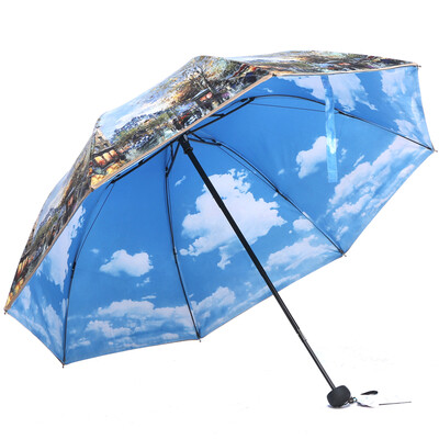 

Paradise umbrella UPF50 double fabric creative three fold sun umbrella sunny umbrella 31807E S models