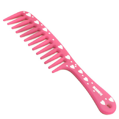 

Jingdong Supermarket Mei Ji MAGGIE fluorescent flat comb combs large size wide tooth comb hair comb 2542 pink