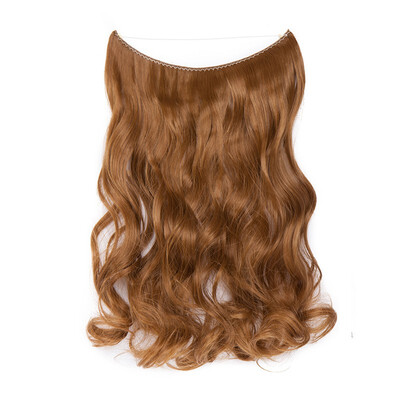 

Invisible Wire No Clips in Hair Extensions Secret Fish Line Hairpieces Silky Straight real natural Synthetic