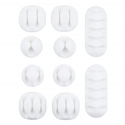 

Self-adhesive Cable Clips Desk Organizer Cord Management 10pcs