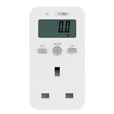 

Meterk UK Plug Plug-in Digital LCD Energy Monitor Power Meter Electricity Electric Usage Monitoring Socket